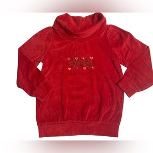 Hanna Andersson Velour Pullover/Turtleneck Top, Size 3T (90)